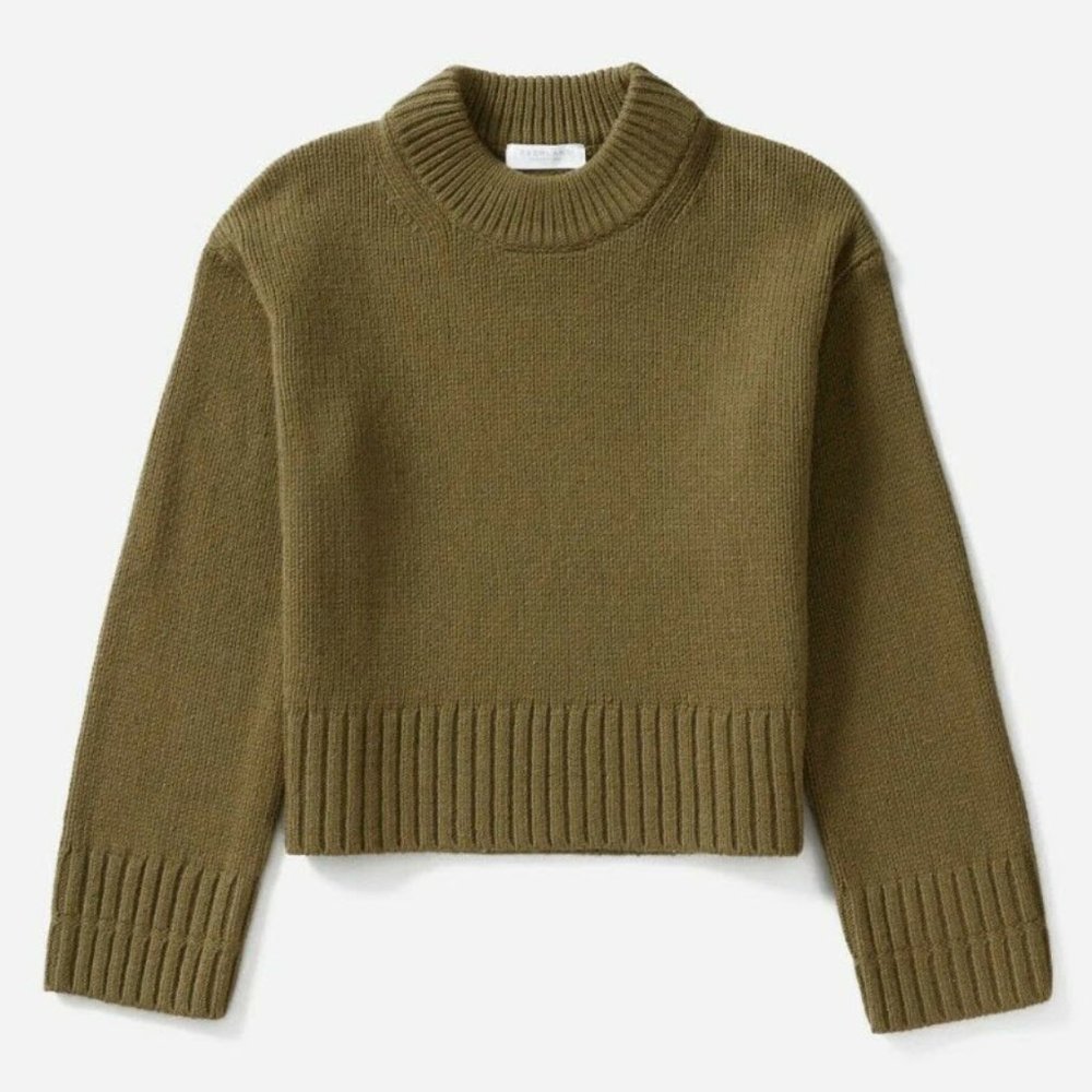 💚 Everlane Wool Cashmere Square Sweater NWOT